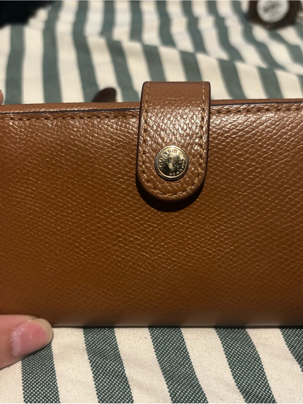 Coach Pebbled Wallet Wristlet